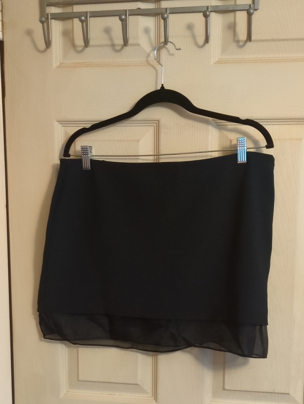 NWT Abercrombie & Fitch Large Black Partial Sheer Mini Skort